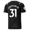 Maglia da Calcio Portiere Manchester City Ederson 31 Casa 2021-22 per Uomo